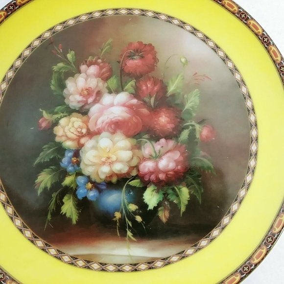 Decorative Plates Veronica Collection Formalites 2 Rose 1 Tulipe 1 Pivoine 8" - Picture 5 of 12